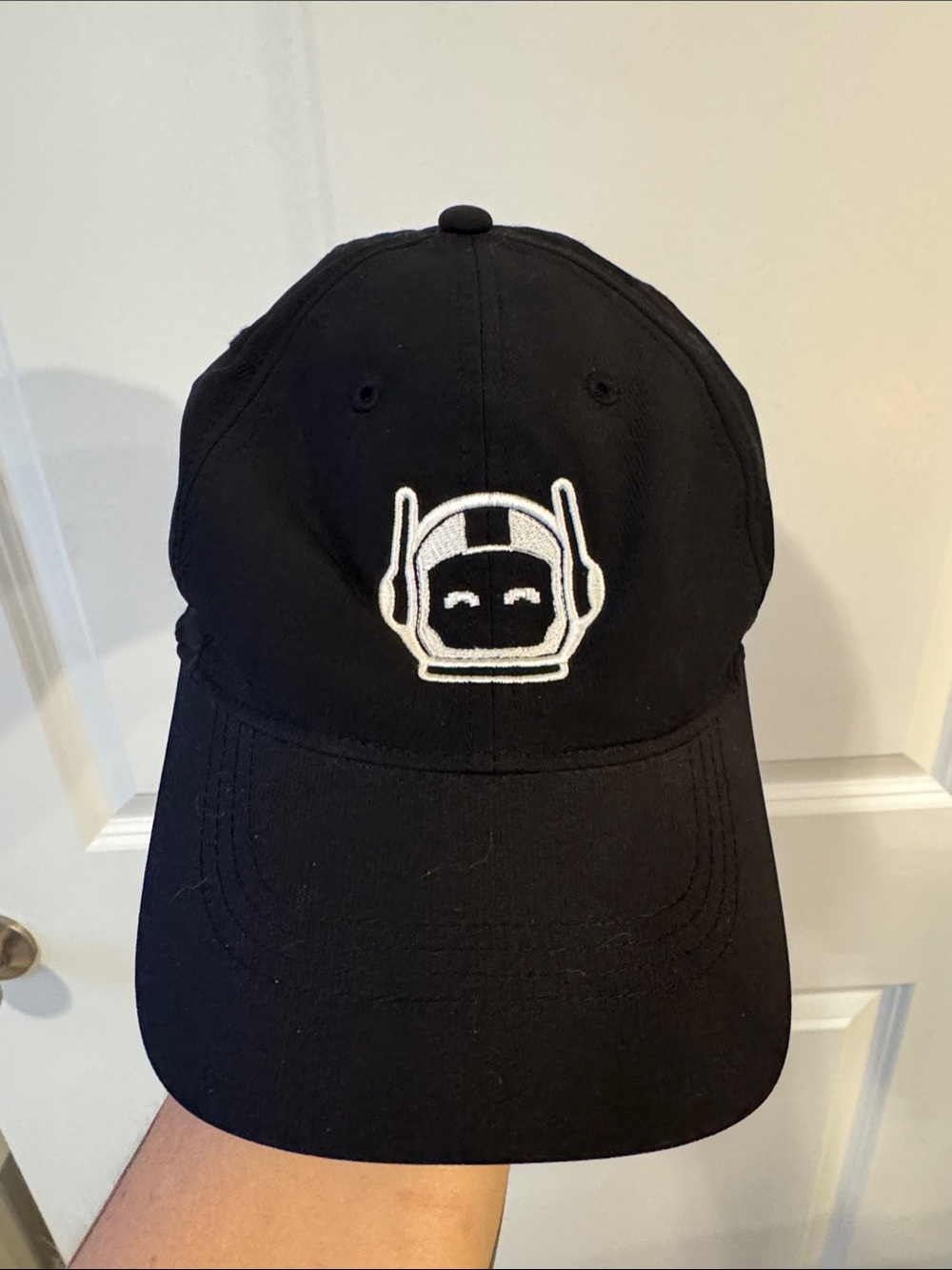 Nike Black Baseball Cap with White Robot Embroidery Outsystems